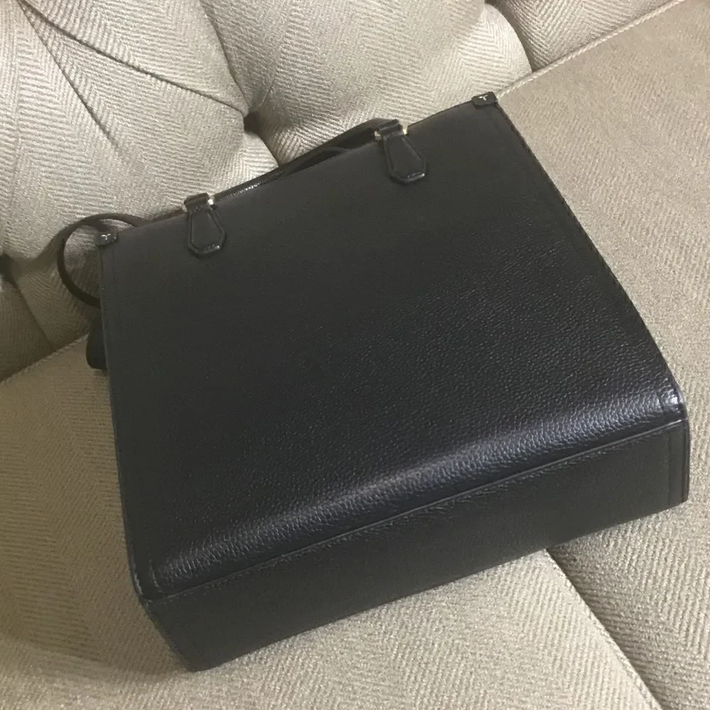 TORY BURCH SHOULDER BAG, BLACKS HANDBAG WITH TORY BURCH LOGO IN GOLD TONE